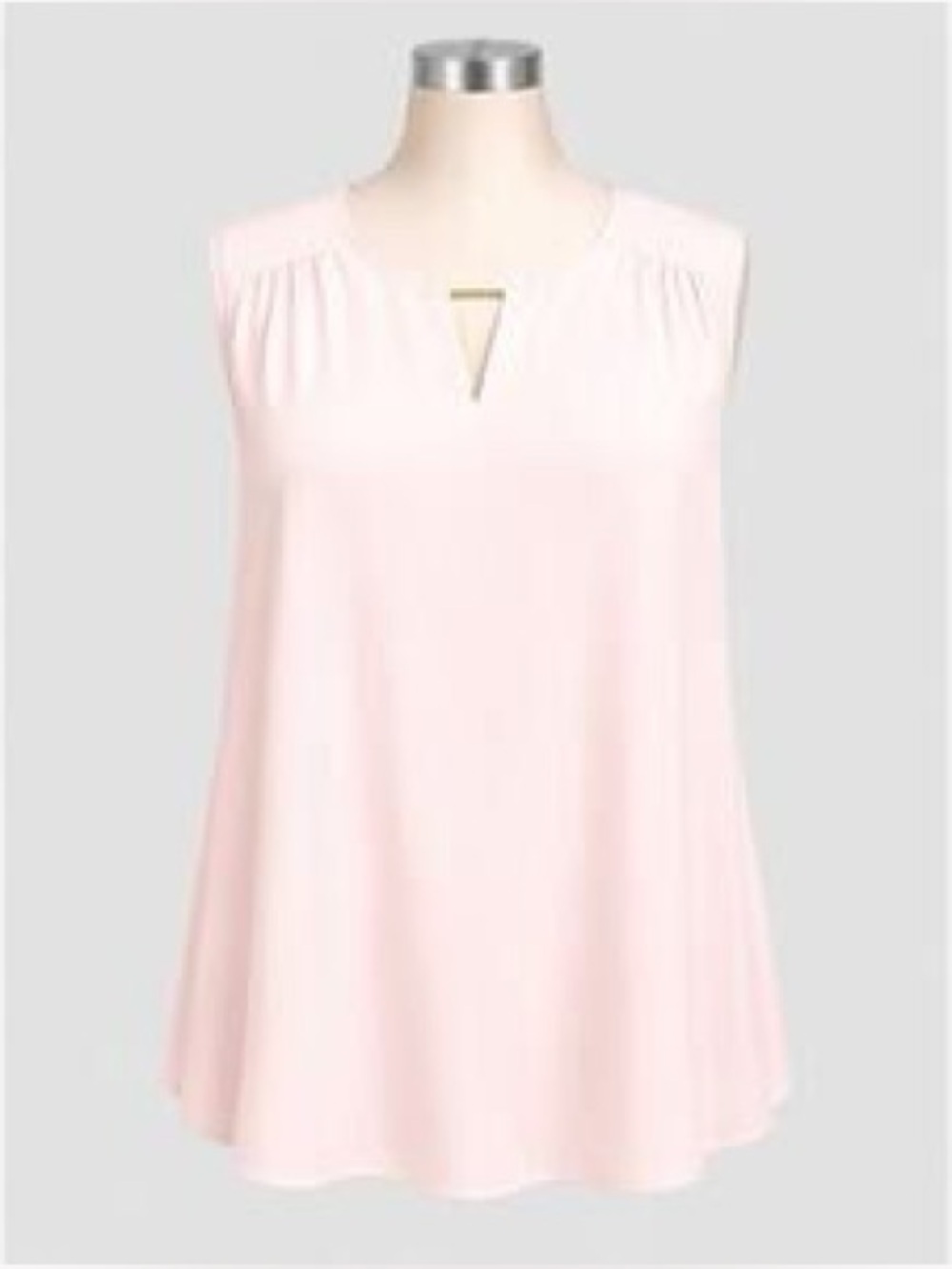 NWT Torrid Studio Crepe de Chine Woven Metal Keyhole Tank, Size 2X (18/20), Pink